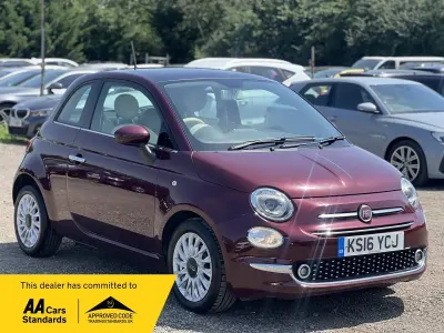 Used Fiat 500 Lounge 69 HP (50 kW) 2016 Red Hatchback