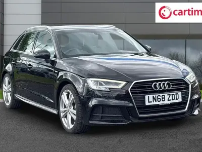 Used Audi A3 Sportback S-Line 150 HP (110 kW) 2018 Black Hatchback