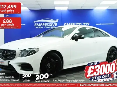 Used Mercedes E220 AMG line 194 HP (142 kW) 2019 White Coupe