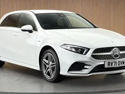 Used Mercedes A250 AMG line 218 HP (160 kW) 2021 Digital white Hatchback