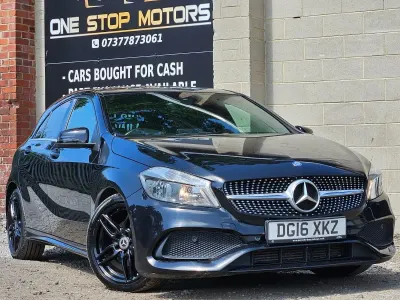 Used Mercedes A180 AMG line 109 HP (80 kW) 2016 Black Hatchback