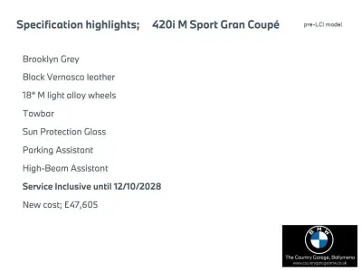 Used BMW 420 Gran Coupé M Sport 181 HP (133 kW) 2023 Grey Coupe