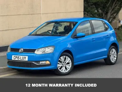 Used VW Polo SE 60 HP (44 kW) 2015 Blue Hatchback