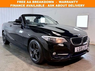 Used BMW 218 Sport Line 136 HP (100 kW) 2015 Black Cabriolet