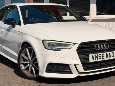 Used Audi A3 Sportback Black Edition 116 HP (85 kW) 2018 White Hatchback