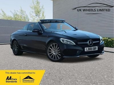 Used Mercedes C200 AMG line 2018 Black Cabriolet