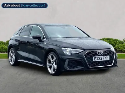 Used Audi A3 Sportback S-Line 110 HP (80 kW) 2023 Black Hatchback