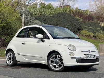 Used Fiat 500 Lounge 69 HP (50 kW) 2009 White Cabriolet