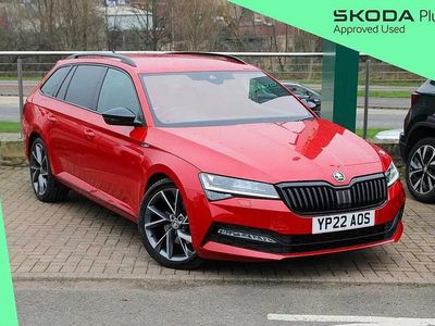 Used Skoda Superb SportlinePlus 190 HP (139 kW) 2022 Velvet red metallic Estate