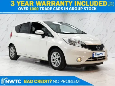 Used Nissan Note Acenta Premium 80 HP (58 kW) 2016 White Hatchback