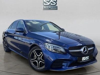 Used Mercedes C220 AMG line 194 HP (142 kW) 2019 Blue Sedan