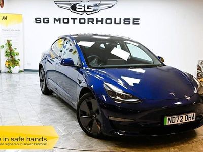 Blue Used 2022 Tesla Model 3 Long Range AWD Sedan | £21,495 (Fair price)
