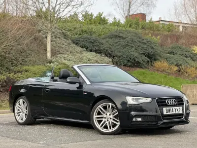 Used Audi A5 Cabriolet S-Line 177 HP (130 kW) 2014 Black Cabriolet
