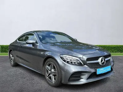 Used Mercedes C300 AMG line 258 HP (189 kW) 2019 Grey Coupe