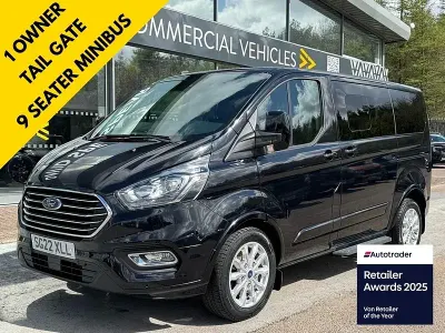Used Ford Tourneo Custom Titanium 130 HP (95 kW) 2022 Shadow black (metallic paint) Van