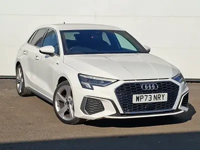 Used Audi A3 S-Line 110 HP (80 kW) 2023 White Sedan