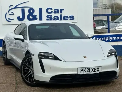 Used Porsche Taycan Performance Package 350 kW (476 HP) 2021 White Sedan