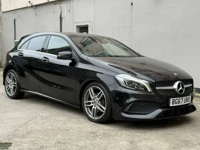 Used Mercedes A200 AMG line 136 HP (100 kW) 2017 Black Hatchback