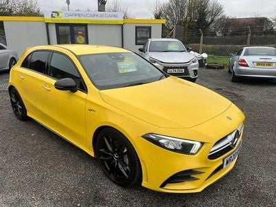 Yellow Used 2020 Mercedes A35 AMG Premium Hatchback | £22,499 (Fair price)