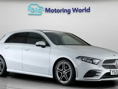 Used Mercedes A180 AMG line 136 HP (100 kW) 2020 White Hatchback