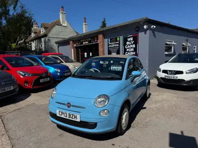 Begagnad Fiat 500 Pop 69 HK (50 kW) 2013 Blå Cab