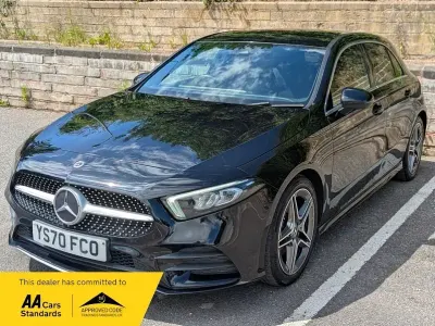 Used Mercedes A180 AMG line 136 HP (100 kW) 2020 Black Hatchback