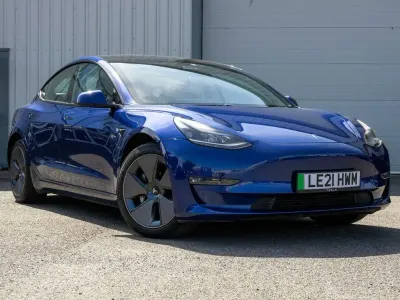 Used Tesla Model 3 Long Range RWD 254 kW (346 HP) 2021 Blue Sedan