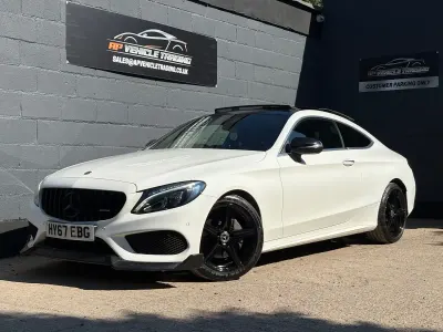 Used Mercedes C220 AMG Line Premium 170 HP (125 kW) 2017 White Coupe