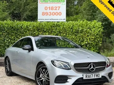 Used Mercedes E400 AMG Line Premium 333 HP (244 kW) 2017 Silver Coupe