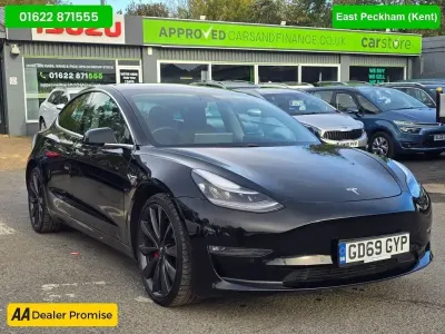 Używany Tesla Model 3 Performance 461 kW (627 KM) 2020 Czarny Sedan/Limuzyna