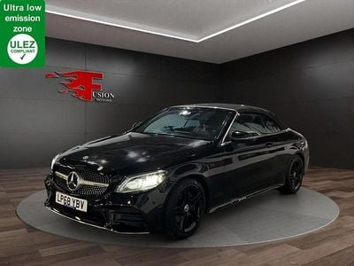 Used Mercedes C200 AMG line 198 HP (145 kW) 2019 Black Cabriolet