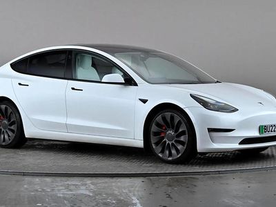 White Used 2022 Tesla Model 3 Performance Sedan | £22,498 (Fair price)