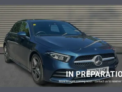 Used Mercedes A220 AMG line 190 HP (139 kW) 2021 Blue Hatchback