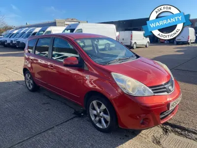 Used Nissan Note N-TEC 90 HP (66 kW) 2009 Red Hatchback