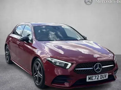 Used Mercedes A180 AMG line 136 HP (100 kW) 2022 Red Hatchback
