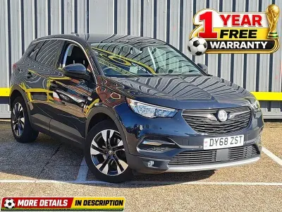 Used Vauxhall Grandland X Sport 130 HP (95 kW) 2018 Grey SUV