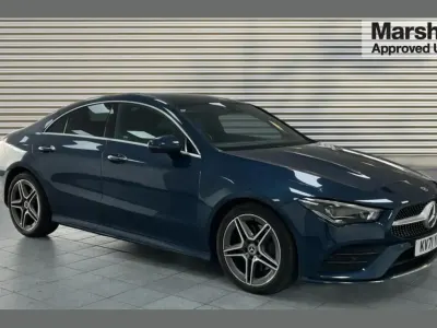 Used Mercedes CLA220 AMG Line Premium Plus 190 HP (139 kW) 2021 Blue Sedan