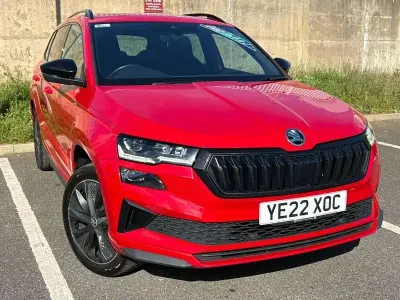 Używany Skoda Karoq SportLine 110 KM (80 kW) 2022 Czerwony SUV