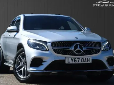 Used Mercedes GLC350 AMG line 258 HP (189 kW) 2017 Silver Coupe