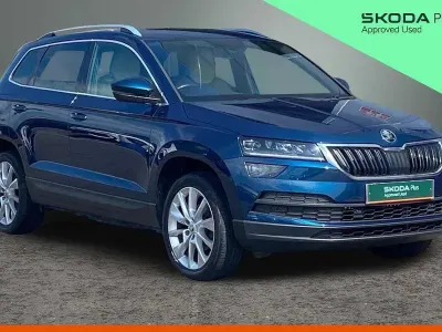 Used Skoda Karoq SE L 110 HP (80 kW) 2020 Petrol blue metallic SUV