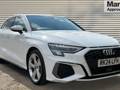 Used Audi A3 S-Line 110 HP (80 kW) 2024 White Hatchback