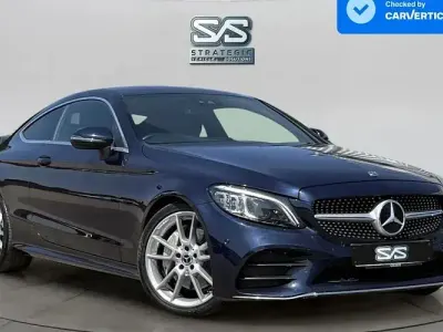 Used Mercedes C300 AMG Line Premium 245 HP (180 kW) 2019 Blue Coupe