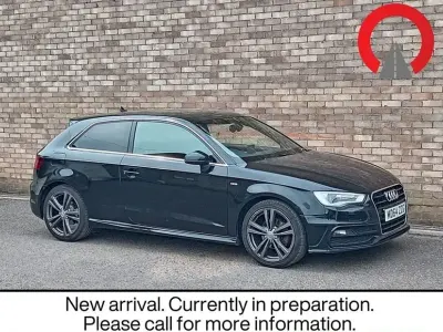 Used Audi A3 S-Line 125 HP (91 kW) 2015 Black Hatchback