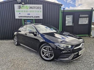 Begagnad Mercedes CLA200 AMG line 163 HK (119 kW) 2021 Svart Sportkupé
