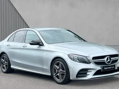 Begagnad Mercedes C43 AMG Premium 390 HK (286 kW) 2019 Silver Sedan
