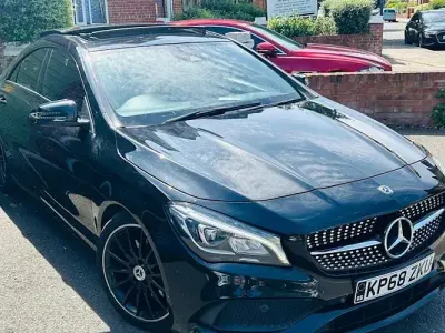 Used Mercedes CLA220 AMG line 170 HP (125 kW) 2018 Black Coupe