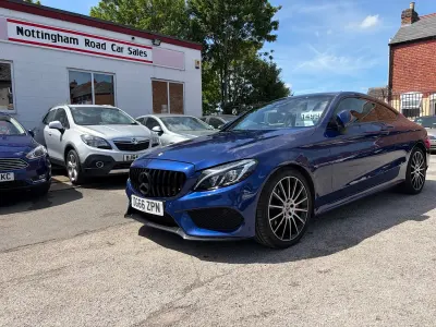 Used Mercedes C250 AMG Line Premium Plus 204 HP (150 kW) 2016 Blue Coupe