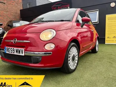 Used Fiat 500 Lounge 69 HP (50 kW) 2009 Red Cabriolet