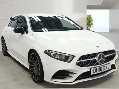 Used Mercedes A180 AMG line 116 HP (85 kW) 2018 White Hatchback