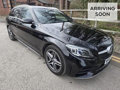 Used Mercedes C200 AMG line 160 HP (117 kW) 2019 Black Estate